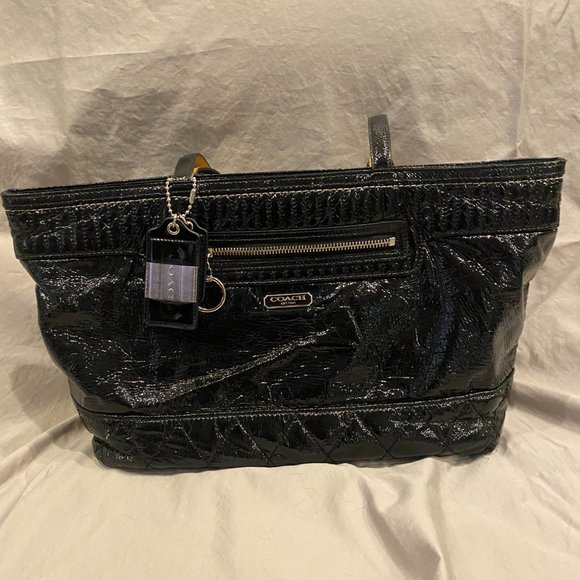 Coach Patent Poppy Tote - Picture 1 of 5